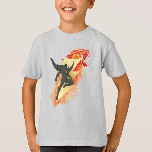 SCHAZAM! | Shazam Tiger & Lightning Graphic T-Shirt (Vorderseite)