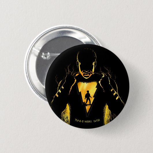 SCHAZAM! | Shazam und Billy Lightning Silhouette Button (Vorne & Hinten)