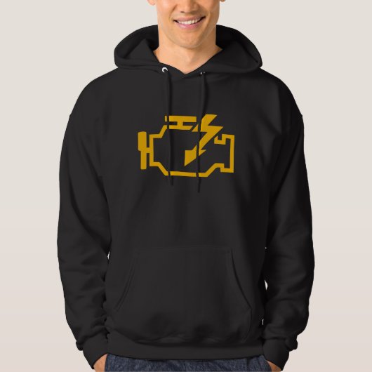 Scheck Engine Licht Lustiger Mechaniker Macanic Ma Hoodie (Vorderseite)