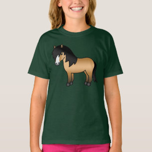 Scheckfuchs Shetlandpony Süße Cartoon-Illustration T-Shirt