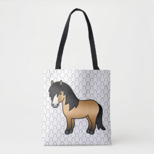 Scheckfuchs Shetlandpony Süße Cartoon-Illustration Tasche