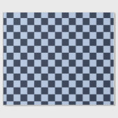 Scheckiges Hellblau & Dunkelblau Geschenkpapier Ro (Flach)