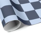 Scheckiges Hellblau & Dunkelblau Geschenkpapier Ro (Rolleneckpunkt)
