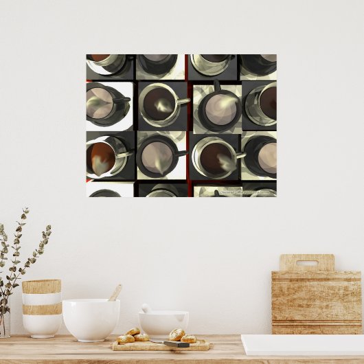 Scheckkaffee Poster (Küche)