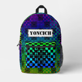 Scheckte Drehung von Kenneth Yoncich Bedruckter Rucksack (Vorderseite)