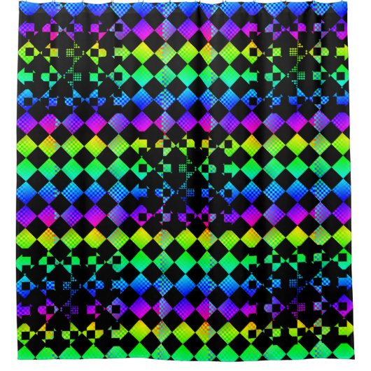 Scheckte Drehung von Kenneth Yoncich Duschvorhang (Vorderseite)