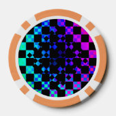 Scheckte Drehung von Kenneth Yoncich Pokerchips (Rückseite)