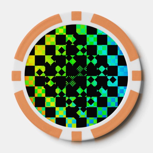 Scheckte Drehung von Kenneth Yoncich Pokerchips (Vorderseite)