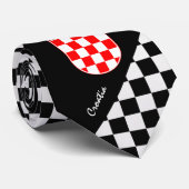 Scheckte kroatische Krawatte, kroatische Flaggenmo Krawatte (Gerollt)