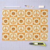 Scheckte Lächelnde Blume und Friedenszeichen Orang Seidenpapier (Handwerk)