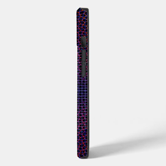 Scheckte Netzmuster 01 Schwarze BG Case-Mate iPhone Hülle (Rückseite / Links)