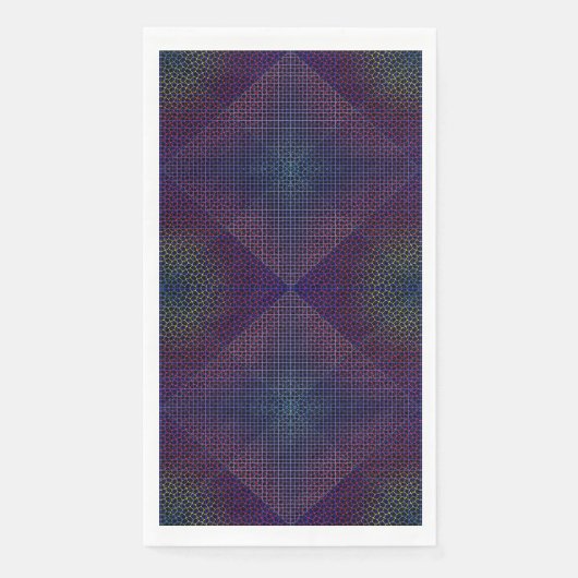 Scheckte Netzmuster 01 Schwarze BG Serviette (Vorderseite)