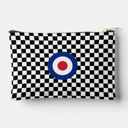 Scheckte schwarze Zielmischung Zubehörtasche (Rückseite)