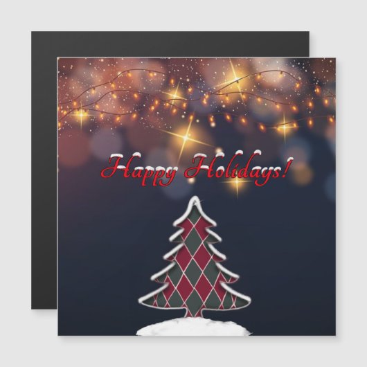 Scheckte Weihnachtsbaum Magnetkarte (Vorne/Hinten)