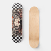 Schecktes Retro-Cooles Mädchen Skateboard (Vorderseite)