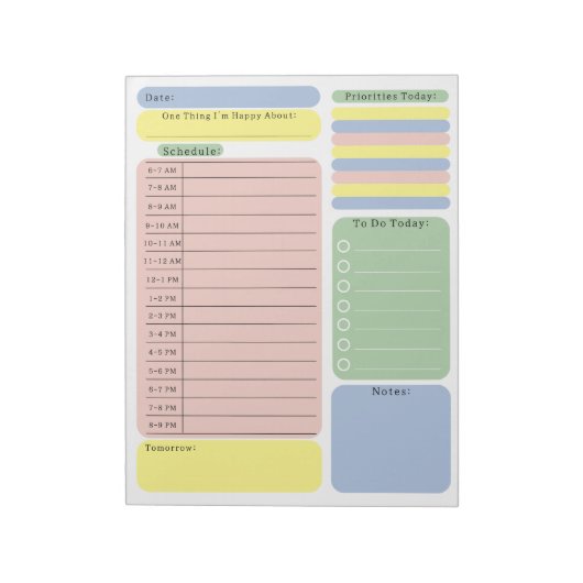 Schedule To Do Planner Checklist Organising Notes Notizblock (Rotiert)