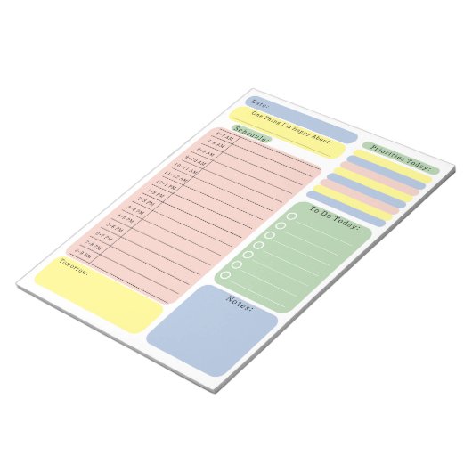 Schedule To Do Planner Checklist Organising Notes Notizblock (angewinkelt)