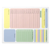Schedule To Do Planner Checklist Organising Notes Notizblock (Vorderseite)