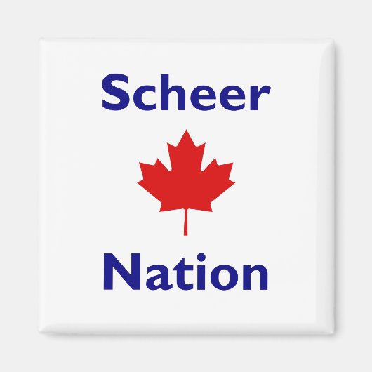 Scheer Nation Canada Election Red Maple Leaf Color Magnet (Vorne)