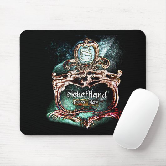 Scheffland Mausunterlage-Tiger-Schwarzes Mousepad (Mit Mouse)