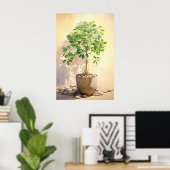 Schefflera Heptaphylla in Pot Poster (Heimbüro)