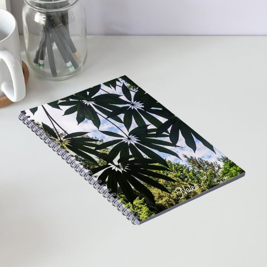 Schefflera Pflanze Blätter Floral Notizblock