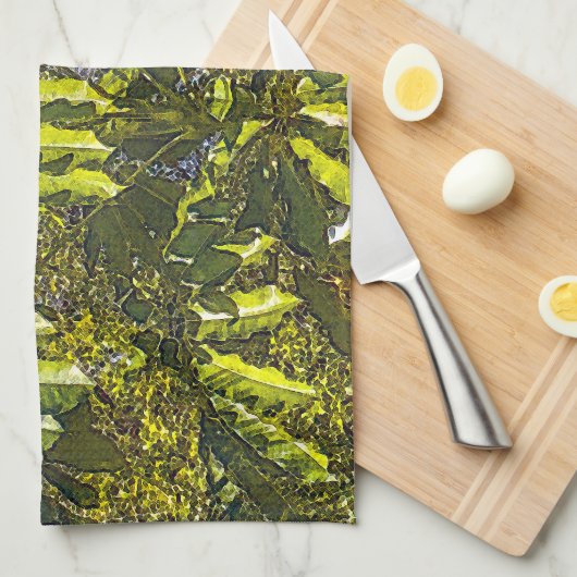 Schefflera Umbrellas Kitchen Towel 1 Geschirrtuch (Viertel Falte)