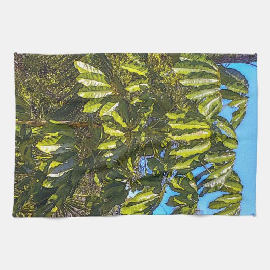 Schefflera Umbrellas Kitchen Towel 2 Geschirrtuch (Horizontal)