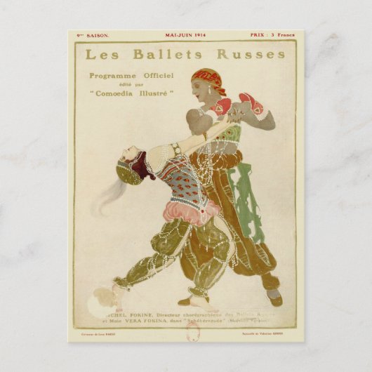 Schéhérazade, Léon Bakst und die Ballets Russes Postkarte (Vorderseite)