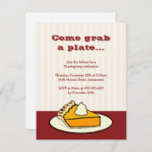 Scheibe der Kürbistorte auf Platte Einladung (Vorne/Hinten)