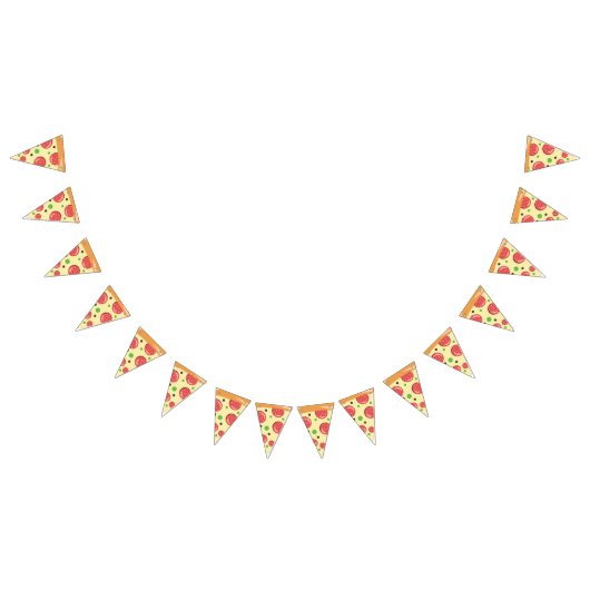 Scheibe der Pizza Wimpelkette (Alle)