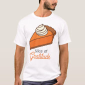 Scheibe des Dankes Kürbiskuchen T-Shirt (Vorderseite)