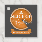 Scheibe des Dankes Kürbiskuchen Thanksgiving Freiw Geschenkanhänger (Vorderseite)