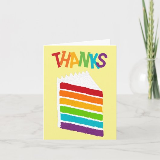 Scheibe Regenbogentorte Danke (Vorderseite)