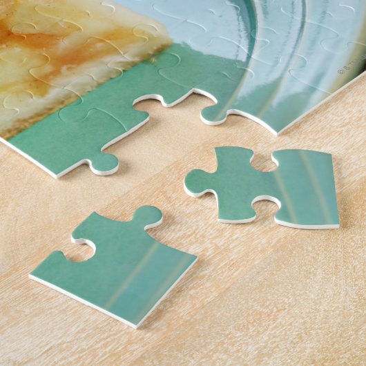 Scheibe von frisch gebackenem Apfelkuchen Puzzle (Seite)