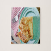 Scheibe von frisch gebackenem Apfelkuchen Puzzle (Vertikal)