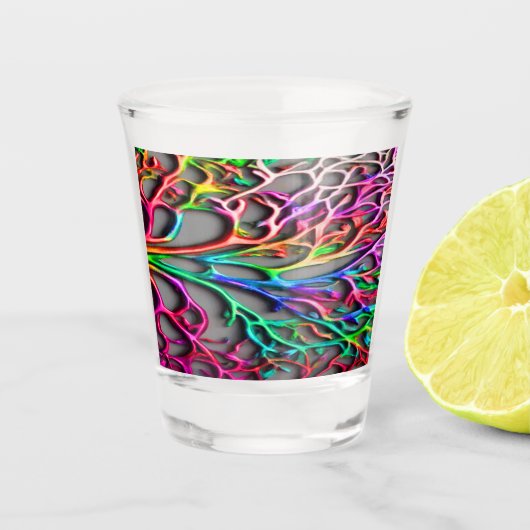 Scheiben - Abstrakte Zweige #45 Schnapsglas (Vorderseite)