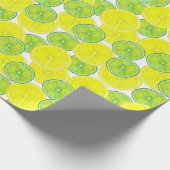 Scheiben aus Limonem Obst und Zitronenfrüchten Geschenkpapier (Ecke)