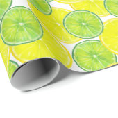 Scheiben aus Limonem Obst und Zitronenfrüchten Geschenkpapier (Rolleneckpunkt)