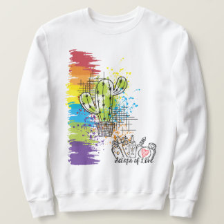 Scheiben der Liebe farbenfrohe Kakteen Sweatshirt