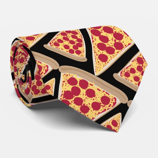 Scheiben der Pepperoni-Pizza Krawatte (Gerollt)