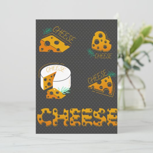 Scheiben des Käses Einladung (Stehend Vorderseite)