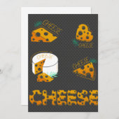 Scheiben des Käses Einladung (Vorne/Hinten)