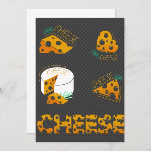 Scheiben des Käses Einladung (Vorne/Hinten)
