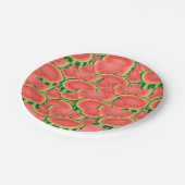 Scheiben des Watermelon-Musters Pappteller (Schrägansicht)