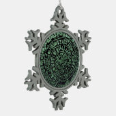 Scheiben-Geschichtscode MI Griechenlands Kreta Schneeflocken Zinn-Ornament (Links)