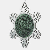 Scheiben-Geschichtscode MI Griechenlands Kreta Schneeflocken Zinn-Ornament (Rechts)