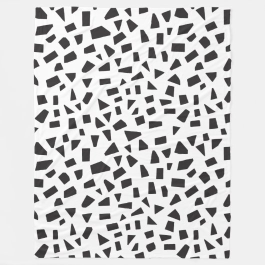 Scheiben - Schwarz auf Weiß Fleecedecke (Vorderseite)