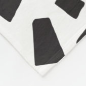 Scheiben - Schwarz auf Weiß Fleecedecke (Ecke)