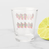 Scheiben : Tropische Blume Schnapsglas (Rückseite)